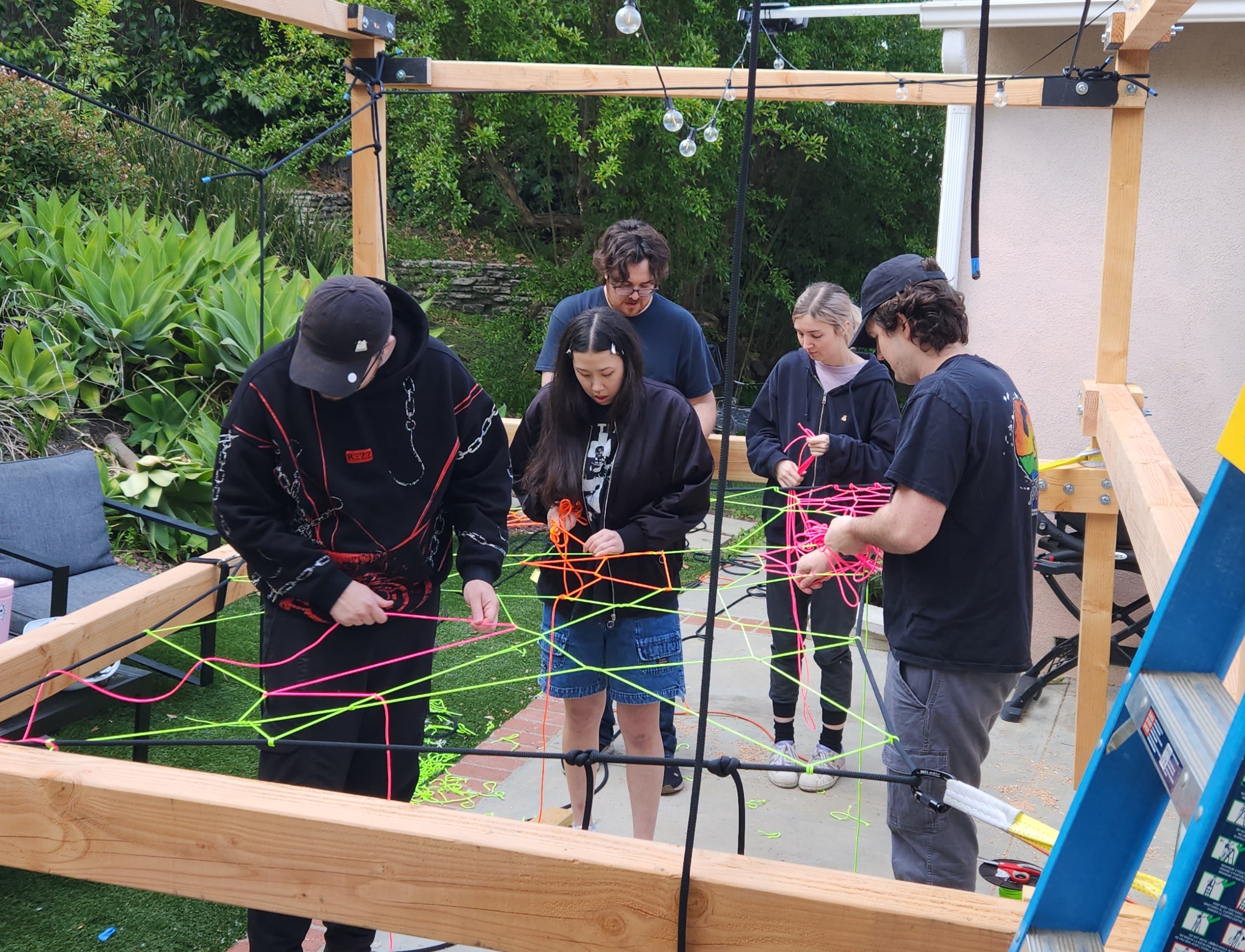 Event crew during load-in and setup